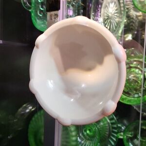 Anchor Hocking 1040’s Oyster Pearl Pink Vitrock Candlestick Candle Holder